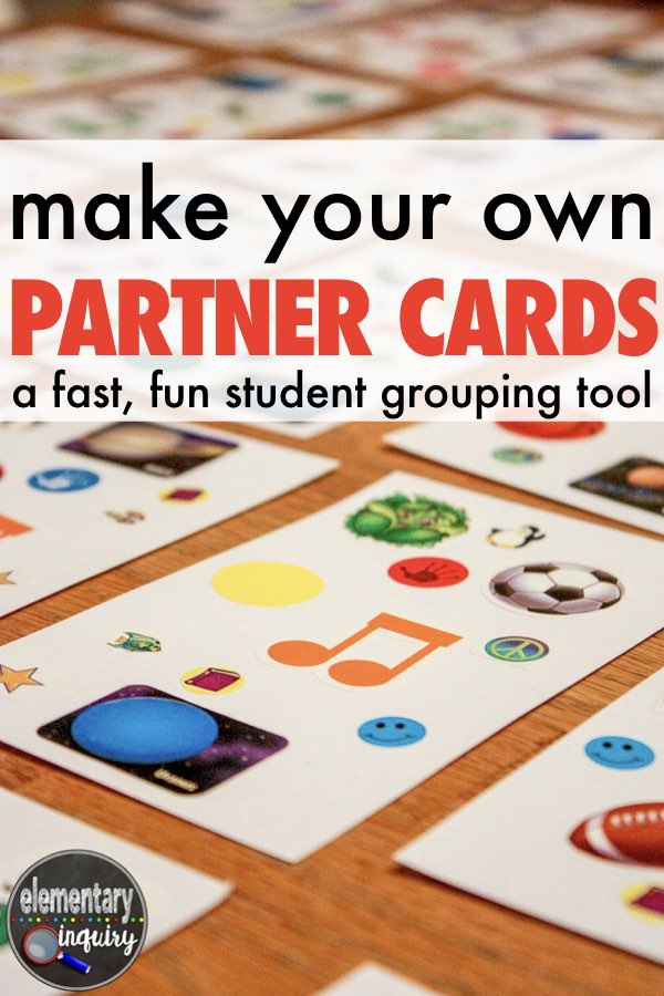 make your own partner picture grouping cards